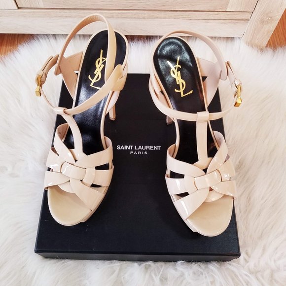 Saint Laurent Tribute High Heel Sandals - Nude - Picture 4 of 8
